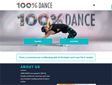 Tablet Screenshot of 100percentdance.com.au